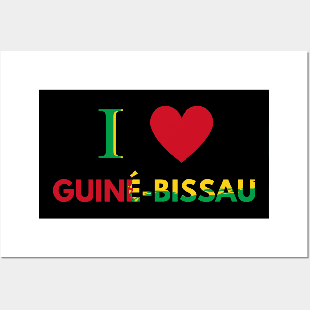 I love Guiné-Bissau Wall Art by Luso Store